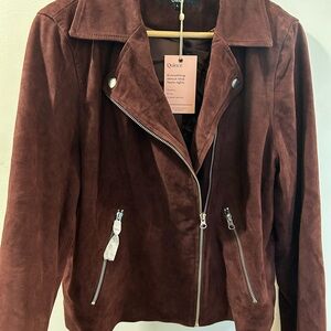 Quince Women's Rich Brown Leather Jacket